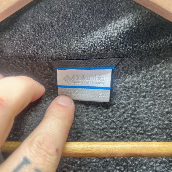 Columbia Fleece Vest Jacket Mens XL outerwear Gray Soft Casual Performance 1866 - Picture 3 of 8